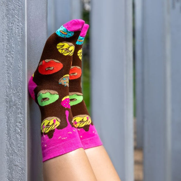 donut print socks