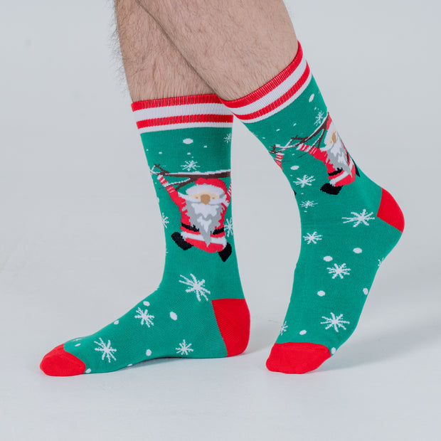Christmas Print Socks Santa