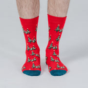 Christmas Print Socks Trees